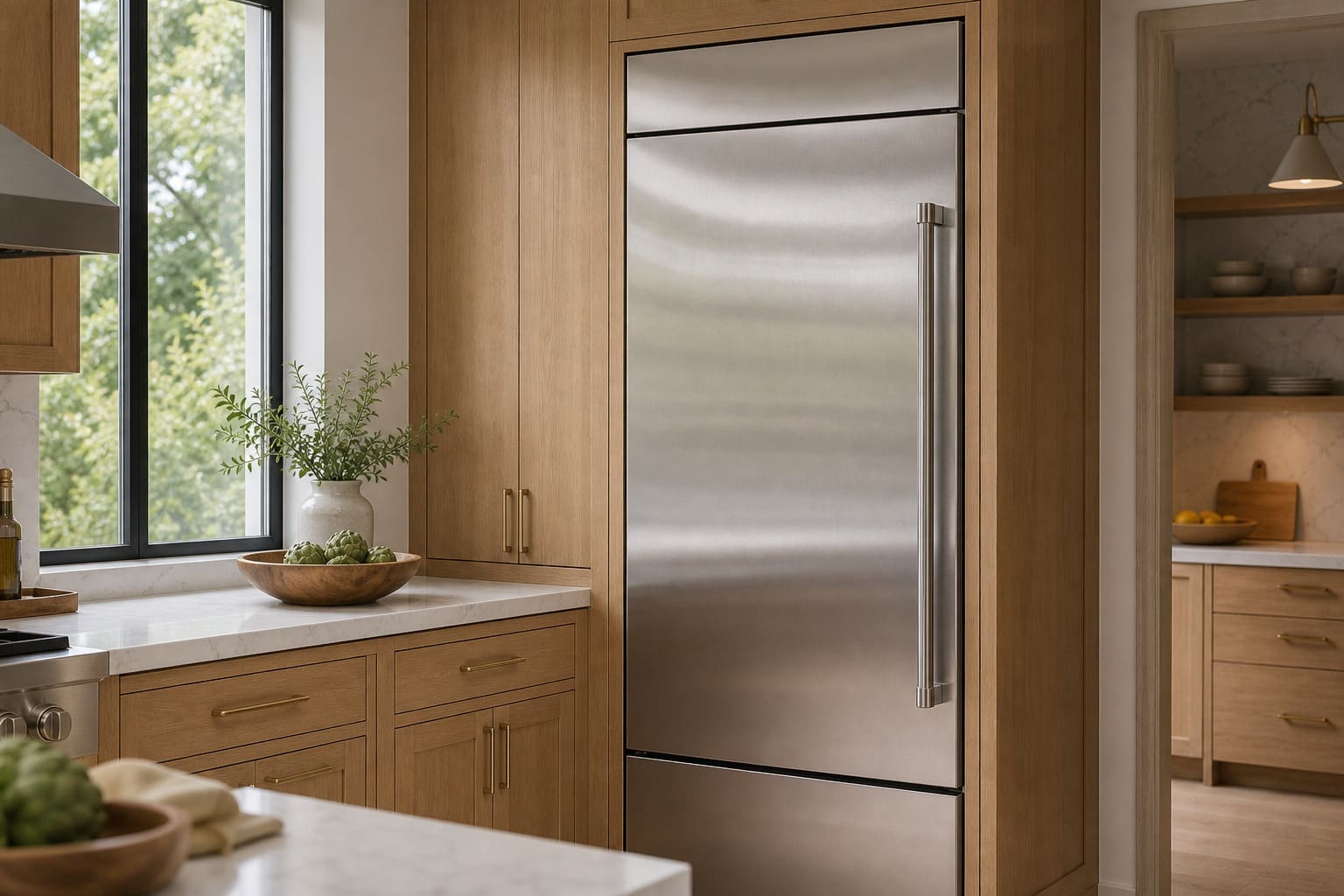Viking built-in refrigerator column repaired in Lafayette, CA
