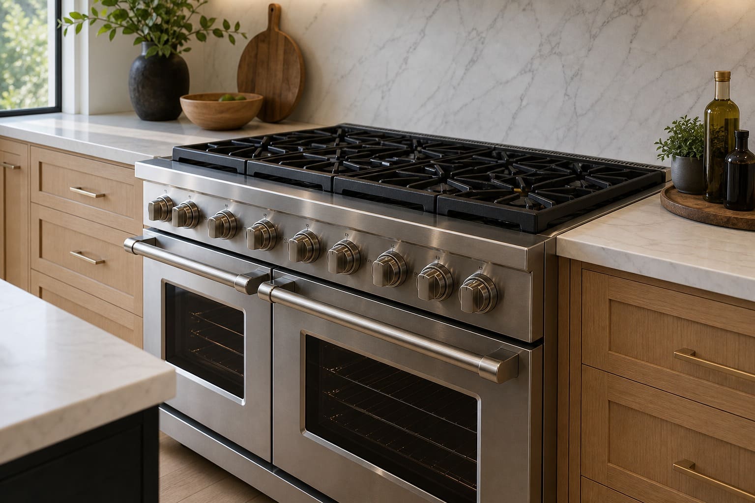 Viking professional gas range serviced in a Lafayette kitchen